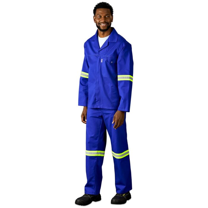 Artisan Premium 100% Cotton Jacket - Reflective Arms - Yellow Tape - Image 28