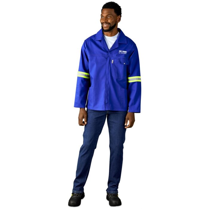Artisan Premium 100% Cotton Jacket - Reflective Arms - Yellow Tape - Image 2