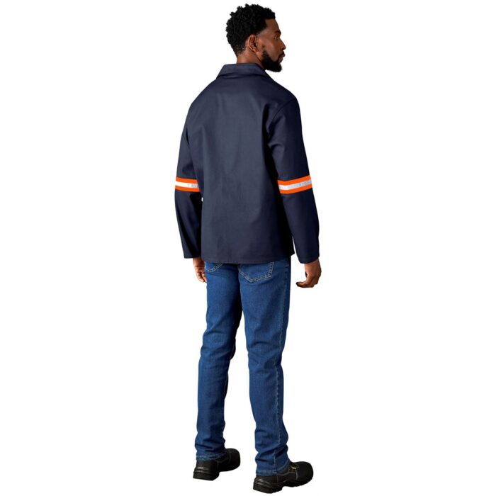 Artisan Premium 100% Cotton Jacket - Reflective Arms - Orange Tape - Image 3