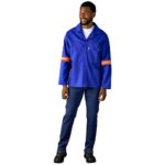 Artisan Premium 100% Cotton Jacket - Reflective Arms - Orange Tape - Image 11