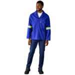 Artisan Premium 100% Cotton Jacket - Reflective Arms & Back - Yellow Tape - Image 17