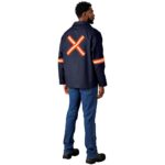 Artisan Premium 100% Cotton Jacket - Reflective Arms & Back - Orange Tape - Image 11