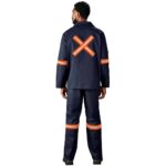 Artisan Premium 100% Cotton Jacket - Reflective Arms & Back - Orange Tape - Image 8