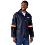 Artisan Premium 100% Cotton Jacket - Reflective Arms & Back - Orange Tape - Image 7