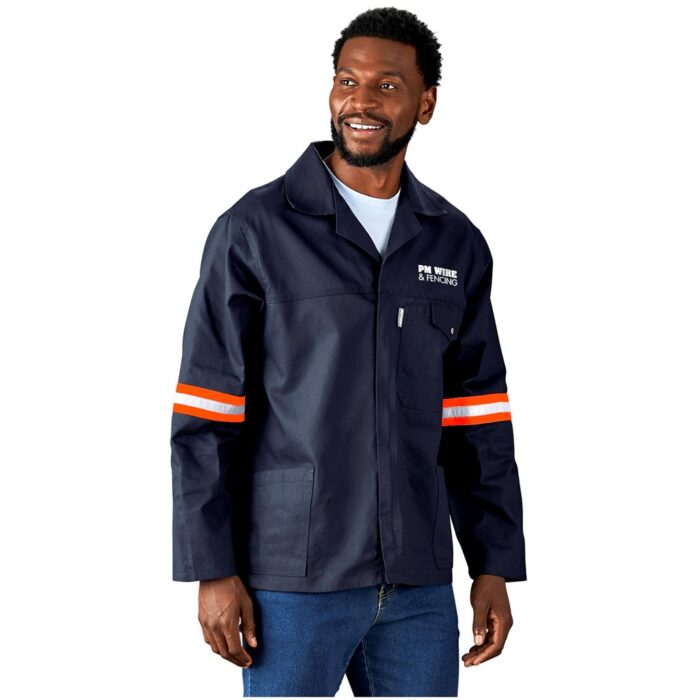 Artisan Premium 100% Cotton Jacket - Reflective Arms & Back - Orange Tape - Image 7