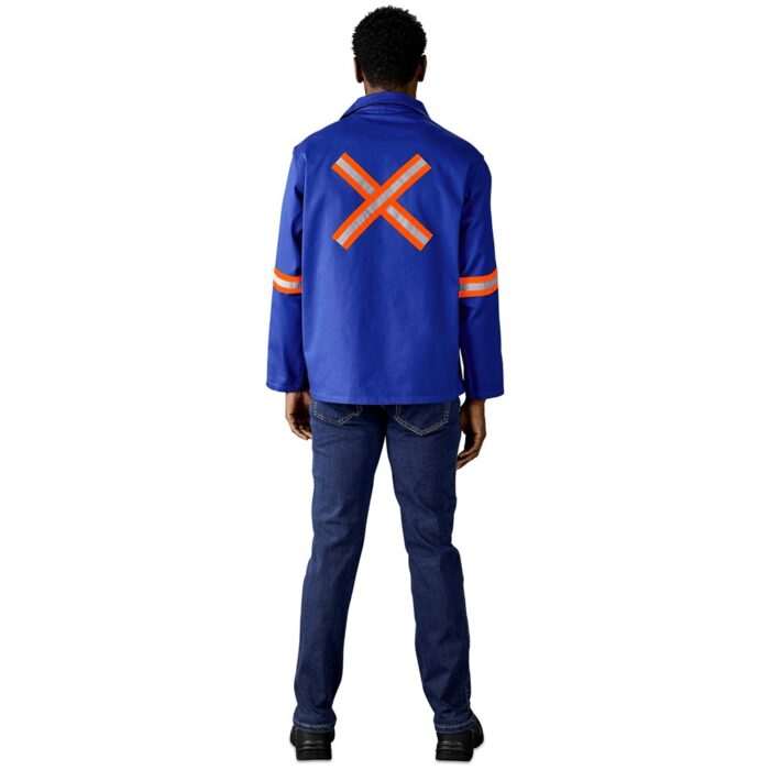 Artisan Premium 100% Cotton Jacket - Reflective Arms & Back - Orange Tape - Image 4