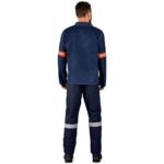 Cast Premium 100% Cotton Denim Jacket - Reflective Arms - Orange Tape - Image 8