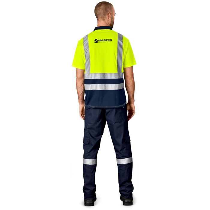 Surveyor Two-Tone Hi-Viz Reflective Golf Shirt - Image 10