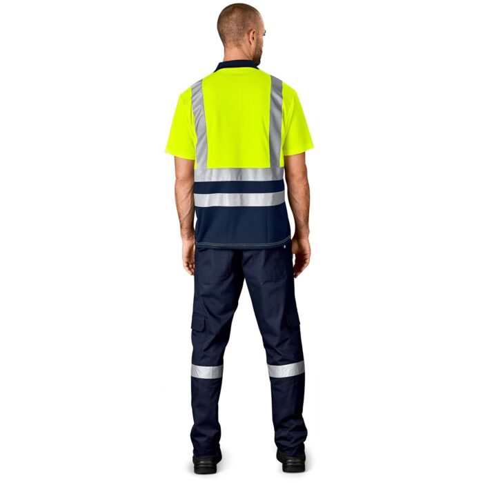 Surveyor Two-Tone Hi-Viz Reflective Golf Shirt - Image 9