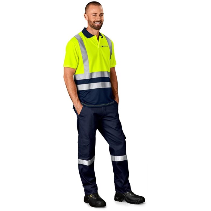 Surveyor Two-Tone Hi-Viz Reflective Golf Shirt - Image 3