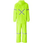 Outdoor Hi-Viz Reflective Polyester/PVC Rainsuit - Lime - Image 3