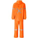 Outdoor Hi-Viz Reflective Polyester/PVC Rainsuit - Orange - Image 3