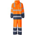 Torrent Two-Tone Hi-Viz Ref Polyester/PVC Rainsuit - Orange - Image 2