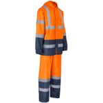 Torrent Two-Tone Hi-Viz Ref Polyester/PVC Rainsuit - Orange - Image 4