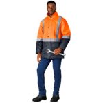Hazard Padded Two-Tone Hi-Viz Reflective Jacket - Image 10