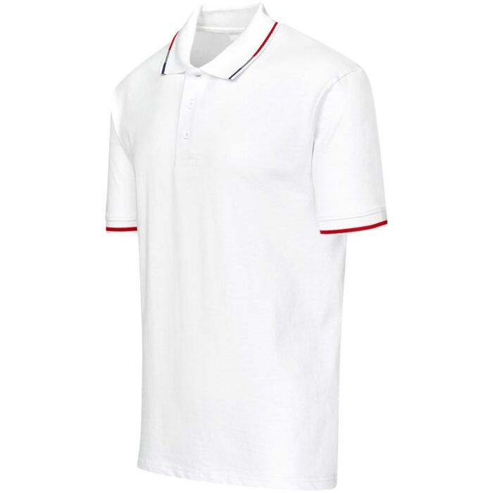 Mens Ash Golf Shirt - White - Image 5