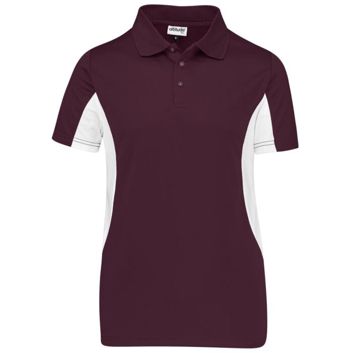 Kids Championship Golf Shirt - Maroon - Image 1