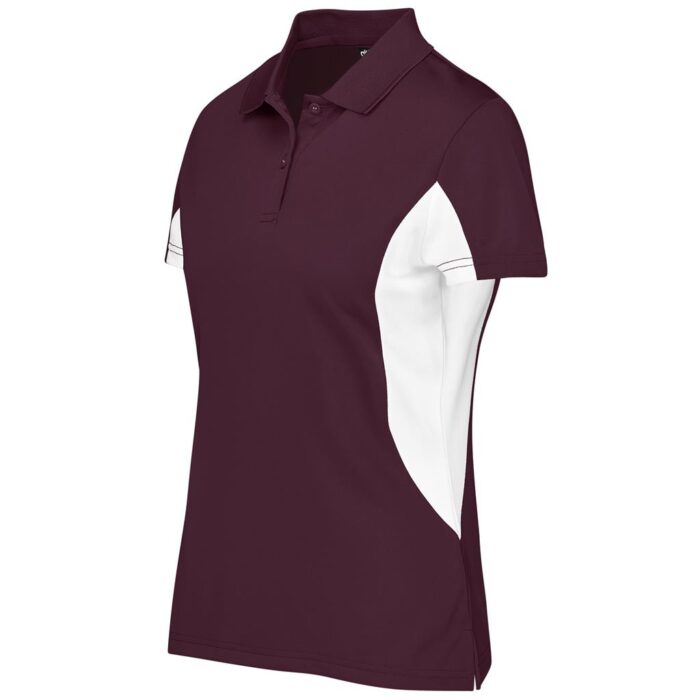 Ladies Championship Golf Shirt - Maroon - Image 3