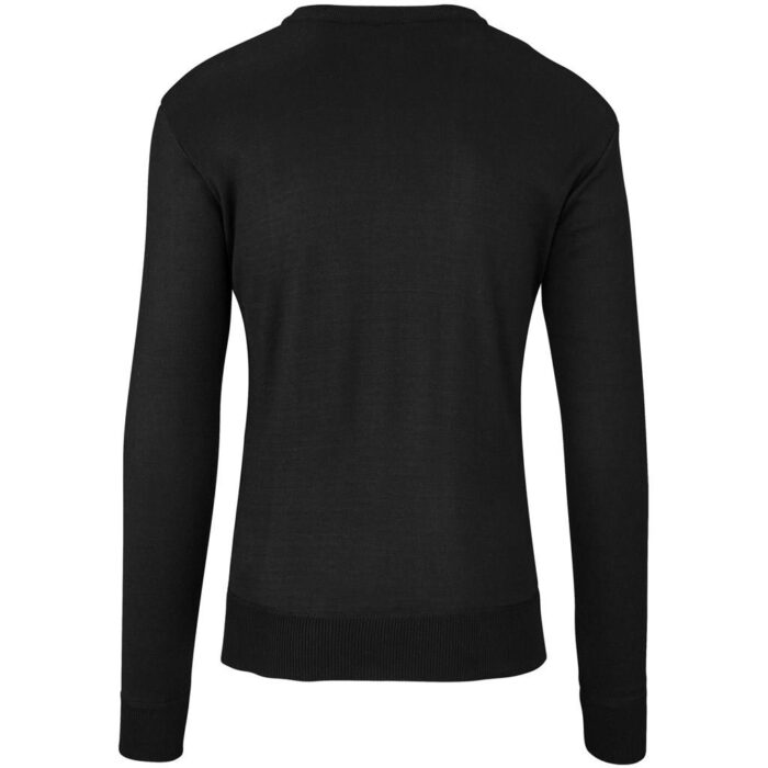 Mens Long Sleeve Peru V-Neck Jersey - Black - Image 2