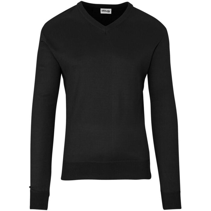 Mens Long Sleeve Peru V-Neck Jersey - Black - Image 1