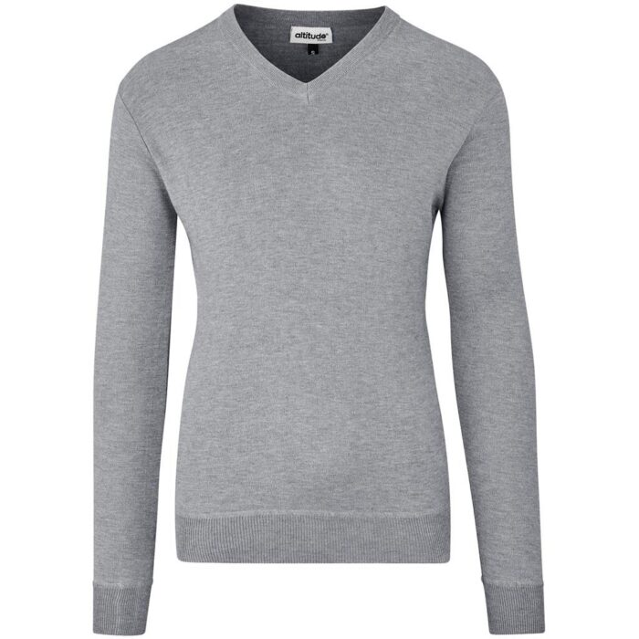 Mens Long Sleeve Peru V-Neck Jersey - Grey - Image 1