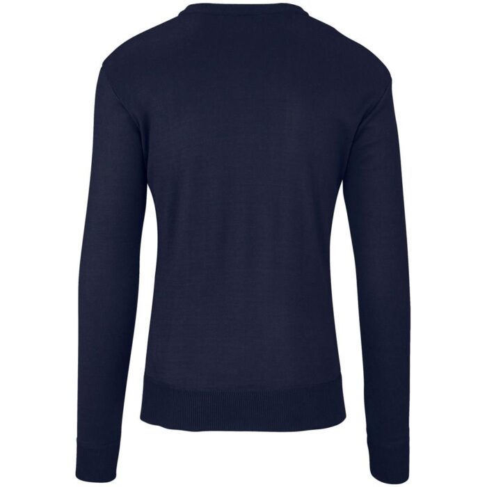 Mens Long Sleeve Peru V-Neck Jersey - Navy - Image 3