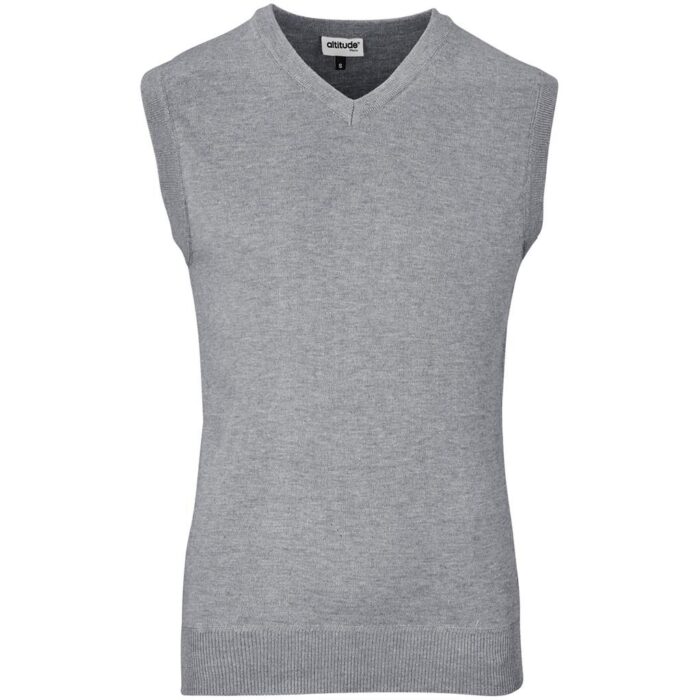Mens Sleeveless Peru V-Neck Jersey - Grey - Image 1