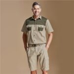 Mens Short Sleeve Serengeti 2-Tone Bush Shirt - Image 2