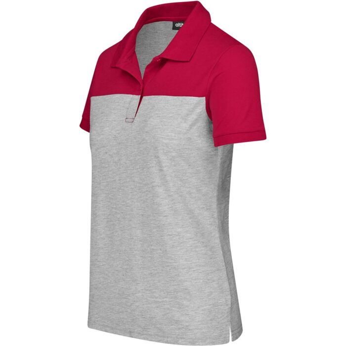 Ladies Urban Golf Shirt - Red - Image 2