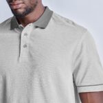 Mens Verge Golf Shirt - Light Grey - Image 2