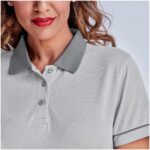 Ladies Verge Golf Shirt - Light Grey - Image 3