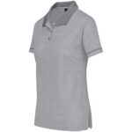Ladies Verge Golf Shirt - Light Grey - Image 2