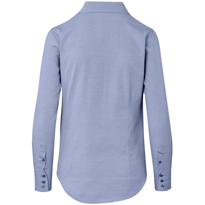 Ladies Long Sleeve Wallstreet Shirt - Navy - Image 5
