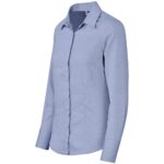 Ladies Long Sleeve Wallstreet Shirt - Navy - Image 2