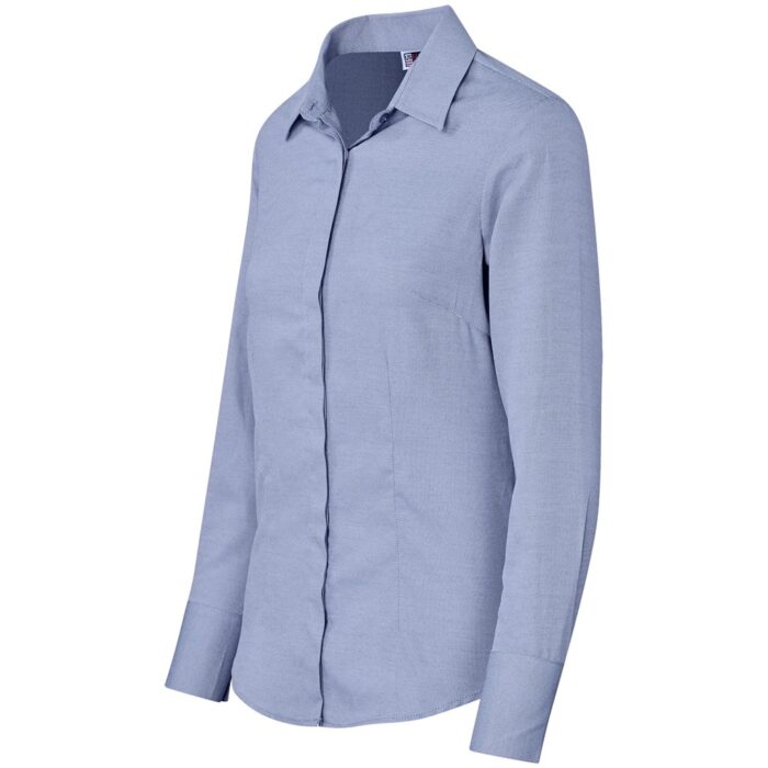 Ladies Long Sleeve Wallstreet Shirt - Navy - Image 2