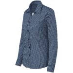 Ladies Long Sleeve Kenton Shirt - Navy - Image 3