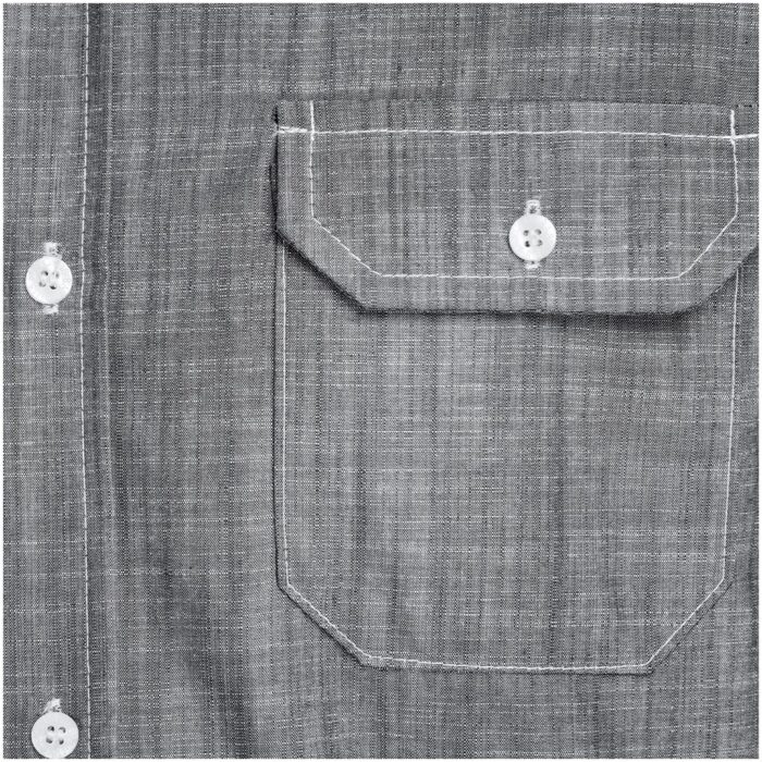 Mens Long Sleeve Windsor Shirt - Grey - Image 3
