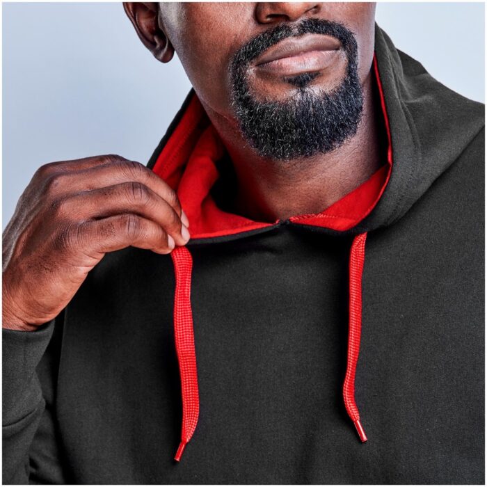 Mens Solo Hooded Sweater - Red - Image 2