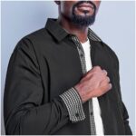 Mens Long Sleeve Warrington Shirt - Black - Image 6