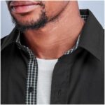 Mens Long Sleeve Warrington Shirt - Black - Image 3