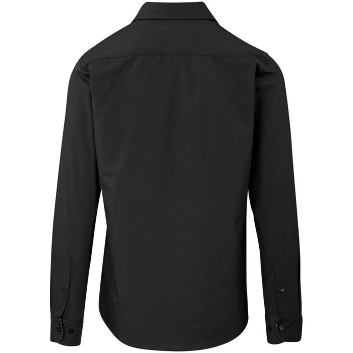 Mens Long Sleeve Warrington Shirt - Black - Image 2
