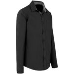 Mens Long Sleeve Warrington Shirt - Black - Image 5