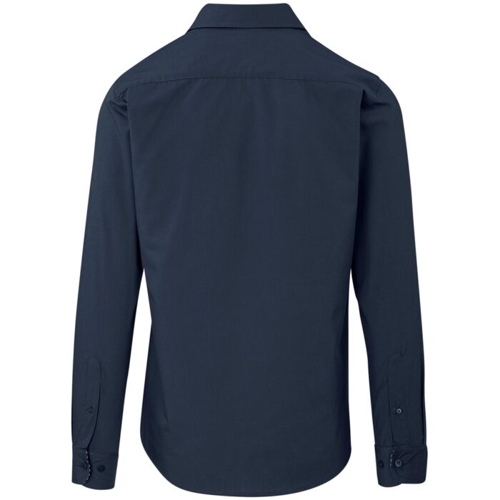 Mens Long Sleeve Warrington Shirt - Navy - Image 2