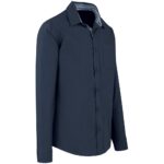 Mens Long Sleeve Warrington Shirt - Navy - Image 5