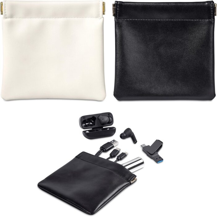Eva & Elm Plush PU Tech & Accessory Pouch - Image 3