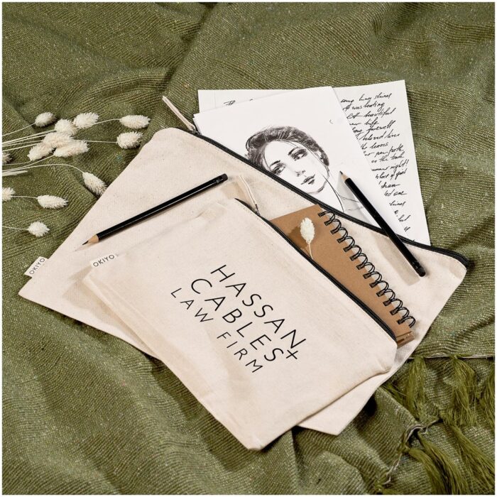 Okiyo Midori Cotton A4 Document Pouch - Image 2