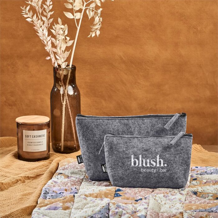 Okiyo Kesho Recycled PET Felt Mini Cosmetic Bag - Image 2
