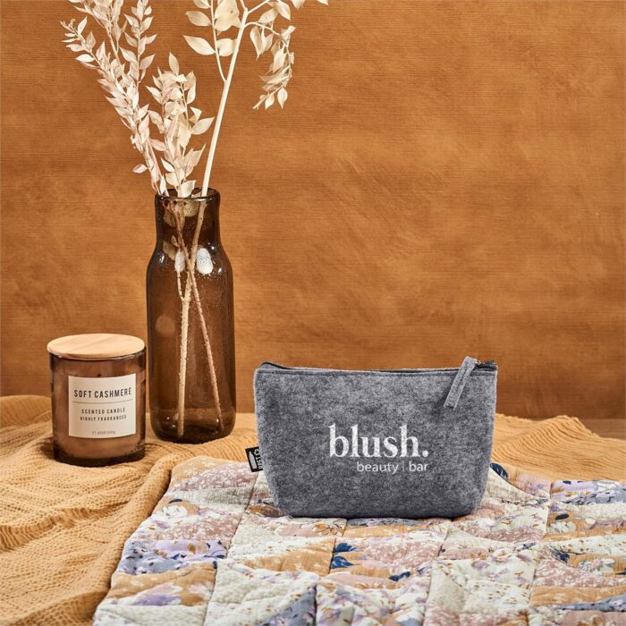 Okiyo Kesho Recycled PET Felt Mini Cosmetic Bag - Image 11
