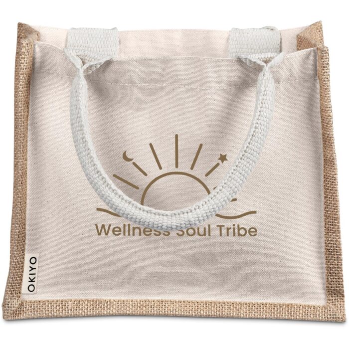 Okiyo Chinsai Mini Jute & Cotton Gift Bag - Image 7