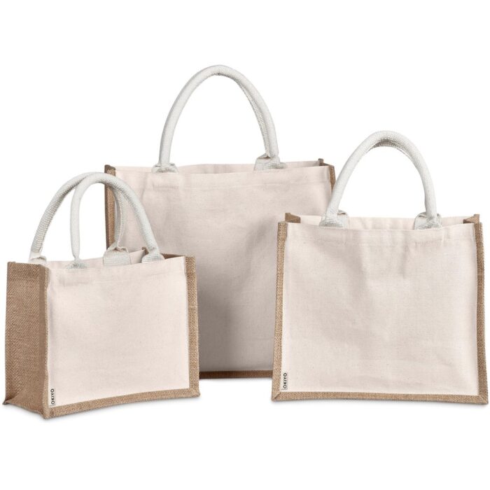 Okiyo Chinsai Mini Jute & Cotton Gift Bag - Image 5
